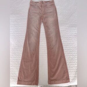 Pilcro bootcut pink corduroy trousers